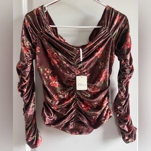 NWT Free People Reina Top Merlot Combo
